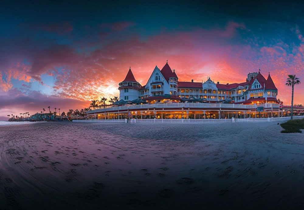 Hotel del Coronado is a legendary beach resort in San Diego at the sea